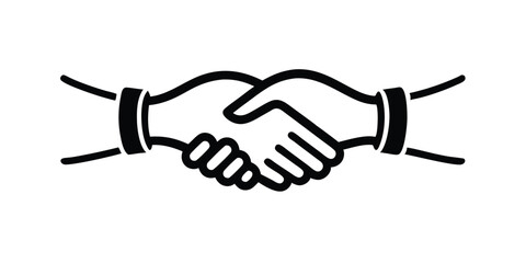 Minimalist Handshake Line Drawing Continuous Style