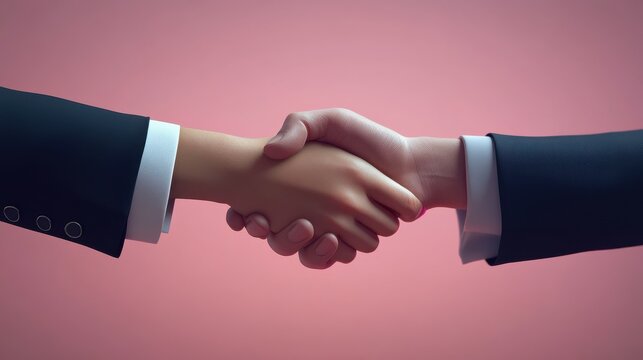 Happy businessman and businesswoman shaking hands at group board meeting. Professional business executive leaders making handshake agreement successful company trade partnership handshake concept.