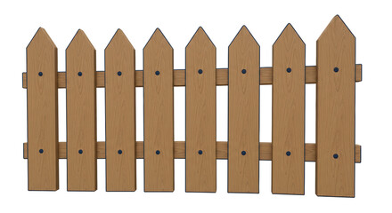Isolated Wooden Fence