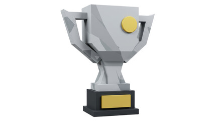 Isolated Low Poly Trophy
