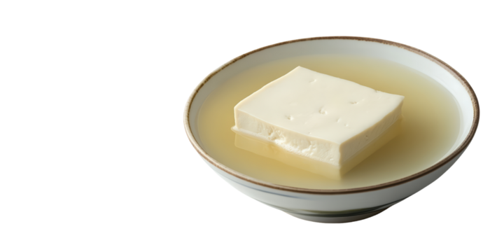 Delicious tofu served in a flavorful broth, offering a comforting and light meal.