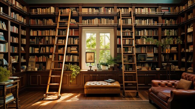 ladder books bookshelf