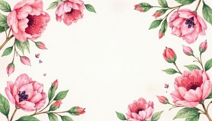 Obraz premium Delicate watercolor floral pattern, soft hues, subtle details, subtle, bloom