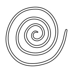 Spiral hand draw icon vector. Volute illustration sign. Hypnotic Spiral symbol or logo.