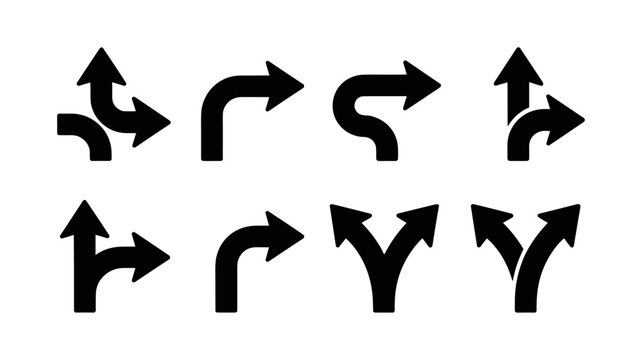 Arrows of Direction: A collection of directional arrows in diverse styles, conveying a sense of choice, progress, and the journey forward.