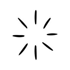Hand draw elements icon vector. Sun hand draw illustration sign. sunrise or sunset symbol or logo.