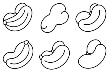 Cashews Simple and Elegant Line Art Design Ideas