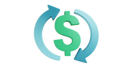 Obraz premium Isolated Dollar recycle