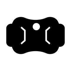 Bow display card icon vector. Hair bow card illustration sign. Hair clip card symbol or logo.