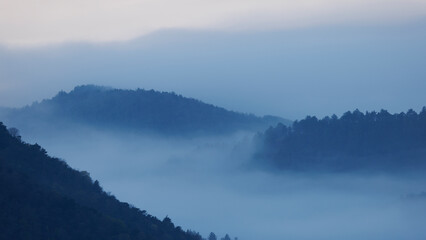 morning landscape in the Vercors foothills, France