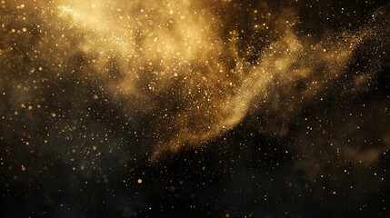 Obraz premium Golden Dust Abstract Background: Celestial Sparkle and Shimmer