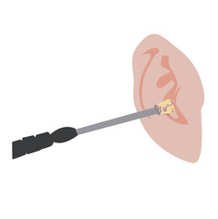 vektor Ear canal cleaning icons