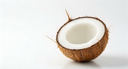Fresh young coconut on a white background