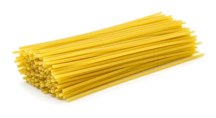 Egg noodles isolated on white background