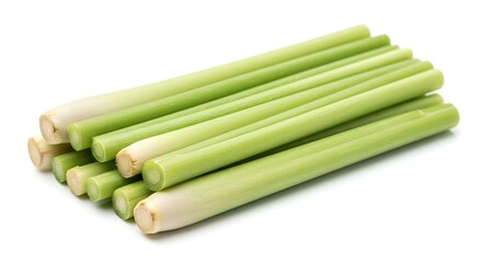 Lemon grass on white background