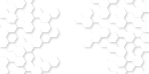 Abstract emboss white Hexagonal Background. Luxury White Pattern. Vector Futuristic minimal honeycomb mosaic white background. geometric mesh cell texture. modern futuristic wallpaper.