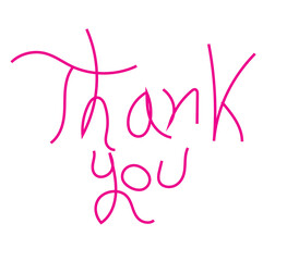 thank you decoration text, thank you text design