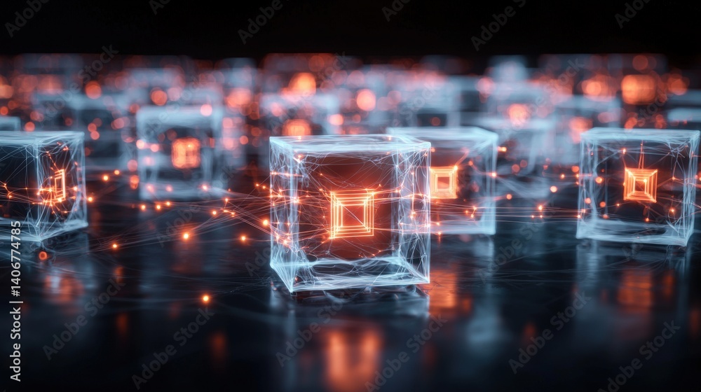 Poster dynamic quantum computing visualization digital realm abstract art futuristic environment close-up v