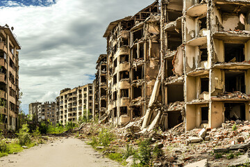 Abandoned and decaying industrial factory showing signs of extreme pollution and environmental damage in a historically polluted European town