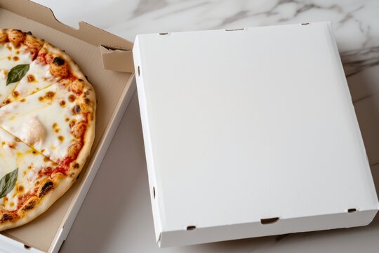 Pizza box design mockup for custom branding and packaging concepts - Powered by Adobe