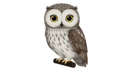 Naklejka premium Isolated Cartoon Owl