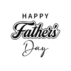 Happy Fathers Day  typography design