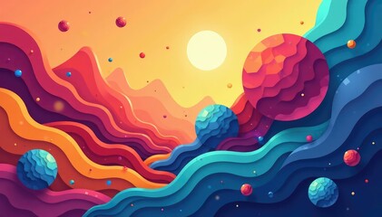 Geometric abstract shapes, bold colors, modern design, background, repeating, polygon