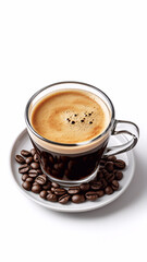 Fototapeta premium cup of coffee with beans