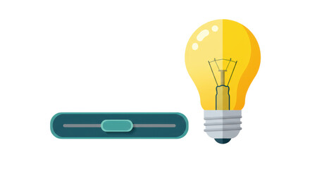 Isolated Slider with Light Bulb