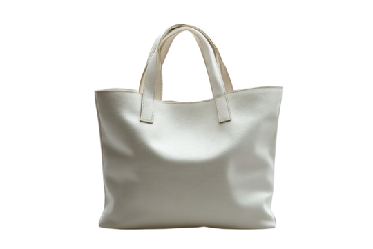 Stylish cream tote bag with simple design for everyday use in urban environment