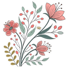 floral elements vector illustration eps