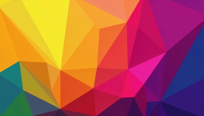 Geometric abstract shapes, vibrant color palette, bold, illustration