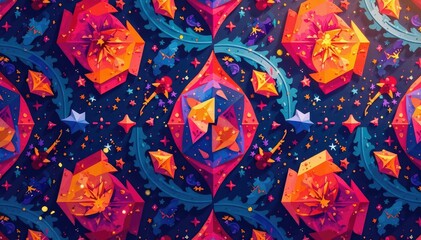 Geometric abstract shapes, perfectly repeating for endless applications , modern, background, tile