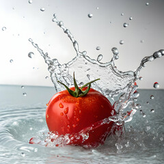 Juicy Tomato Splash! on transparent background