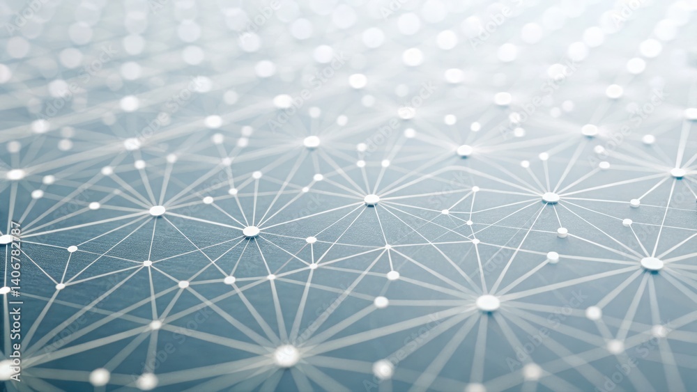 Aufkleber blue background featuring white lines illustrating algorithmic patterns from raw data points