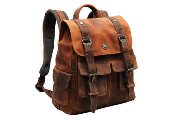 Stylish brown leather backpack suitable for outdoor adventures and daily use
