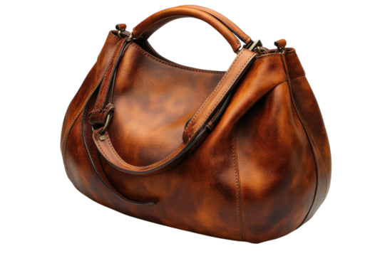 Luxurious leather handbag showcasing artisanal craftsmanship and unique textures