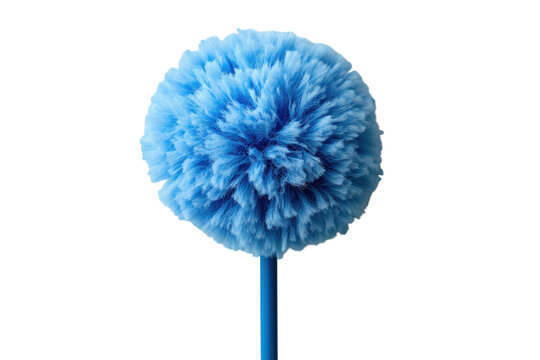 Bright blue cleaning tool with fluffy head for effective dusting and maintenance tasks