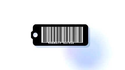 barcode label isolated on white