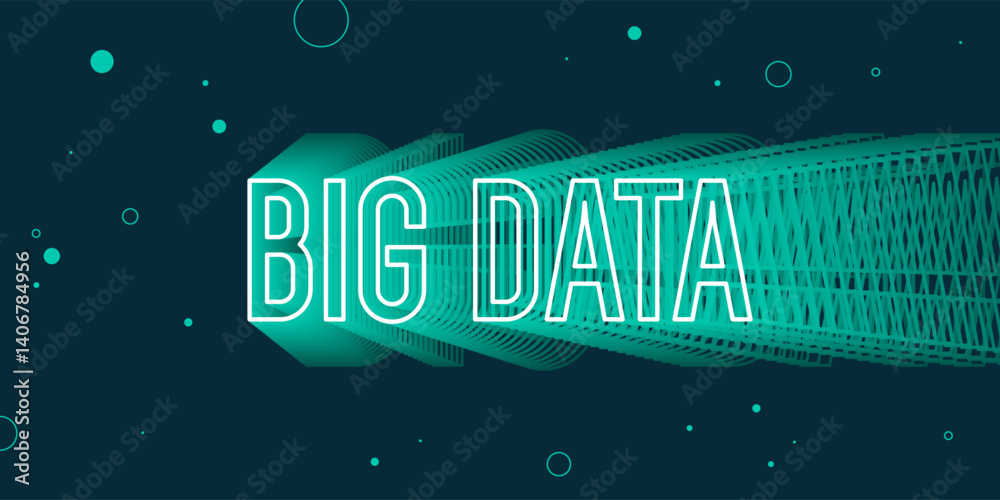 Poster background with simple geometric elements. a template for placing text. big date, processing of digi