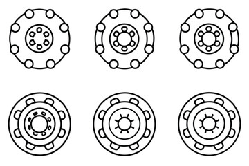 Clutch Pedal Line Art Detailing Automotive Function