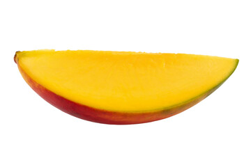 mango slice isolated on white background