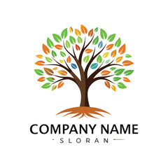 Obraz premium Colorful Tree Logo