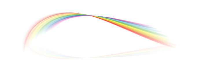 Rainbow, realistic rainbow spectrum on transparent background, vector png.	
