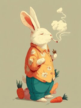 rabbit smoking a cigarette Smoking Rabbit Images – Browse 6,588 Stock Photos, Vectors, and Video
