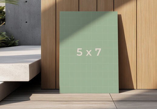 5x7 Card Mockup in Natural Light Scene