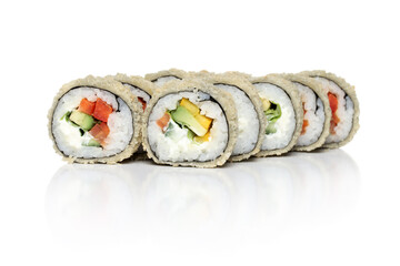 Vegetable Rolls with White Background