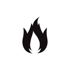fire color icon red hot. Shape art design.