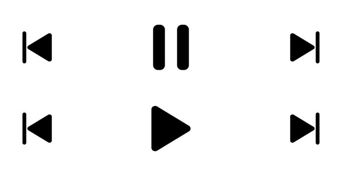play and pause icons in png