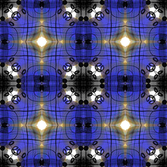 Hand painted digital watercolor seamless pattern